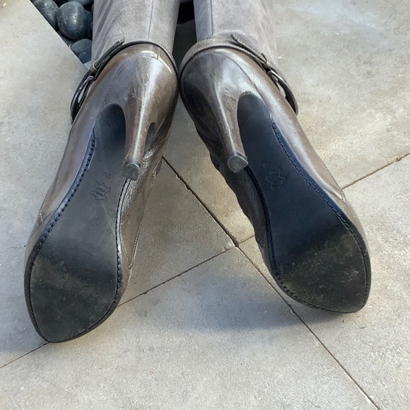 Vero Cuoio Caressa Gray Suede & Leather boots - Picture 6 of 11